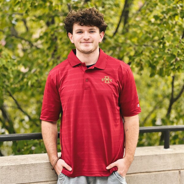 Champion® I-State Cardinal Striped Polo